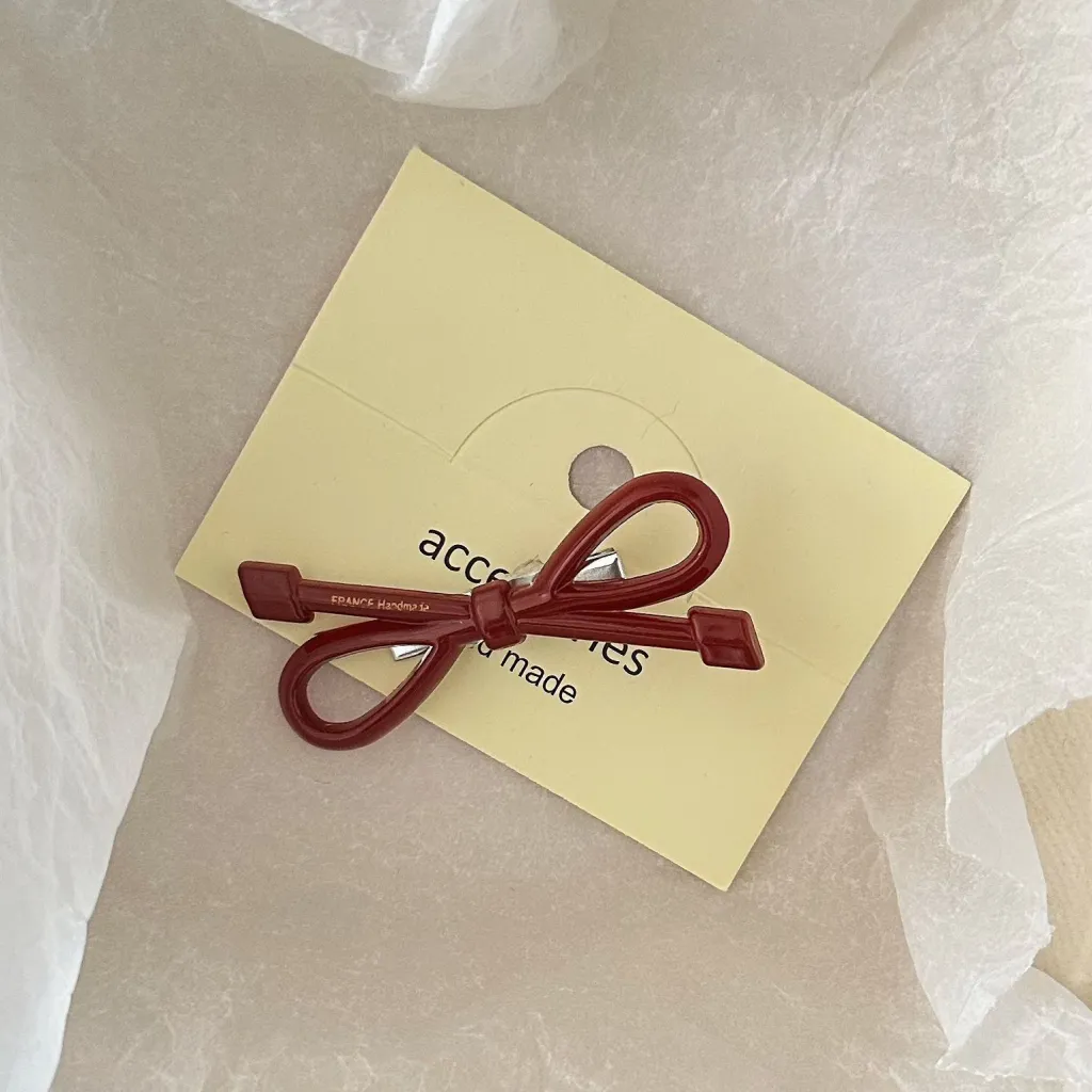 Red Letters XINGX Side Barrettes Female - Bow Barrettes