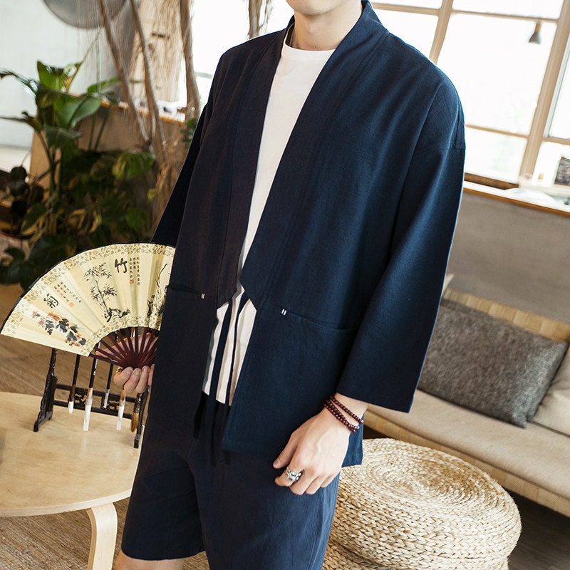 Retro Casual Taoist Robe Zen Jacket For Men