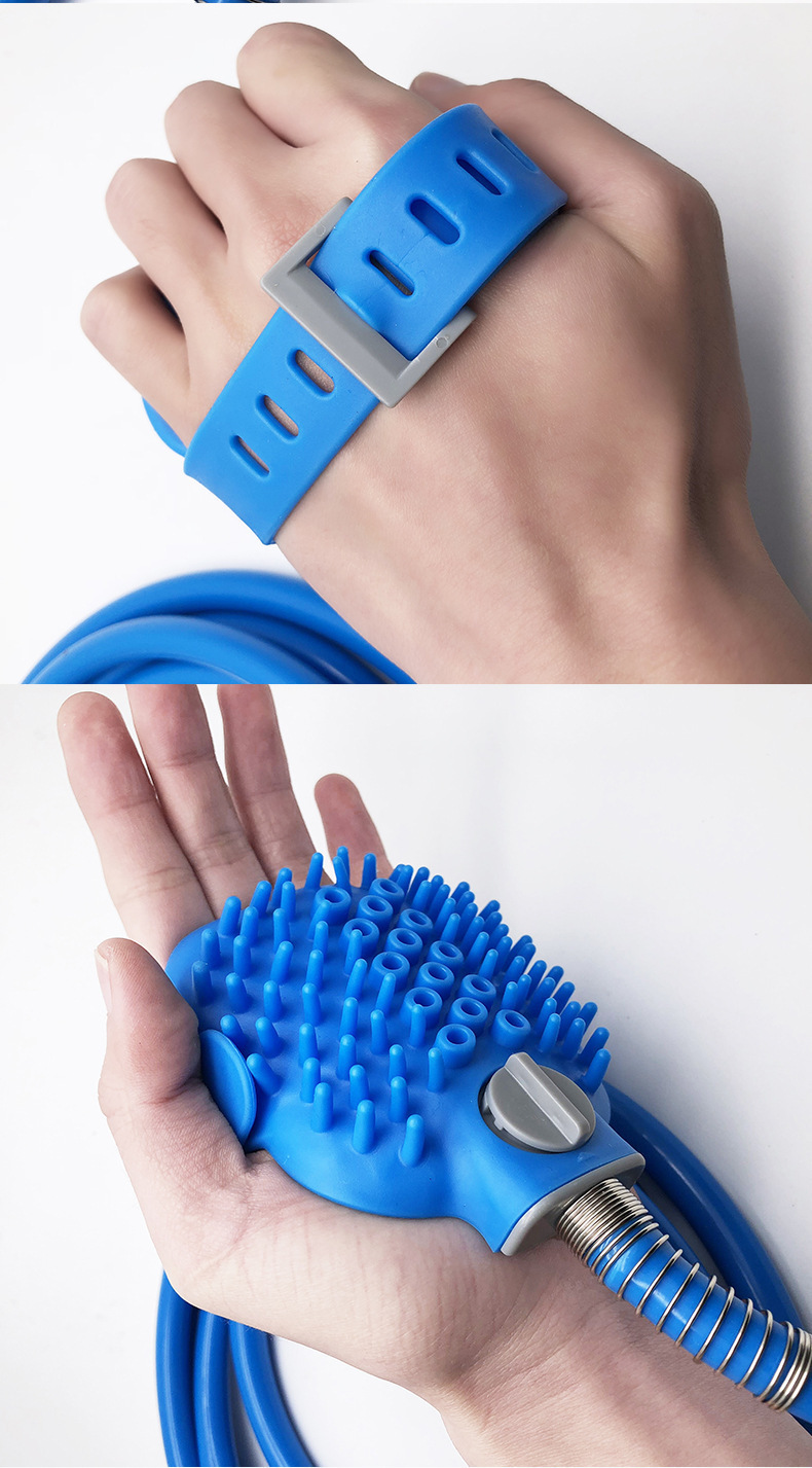 Pet Bathing Glove with Silicone Nozzle – Handheld Dog Shower & Massage Brush - Image 7