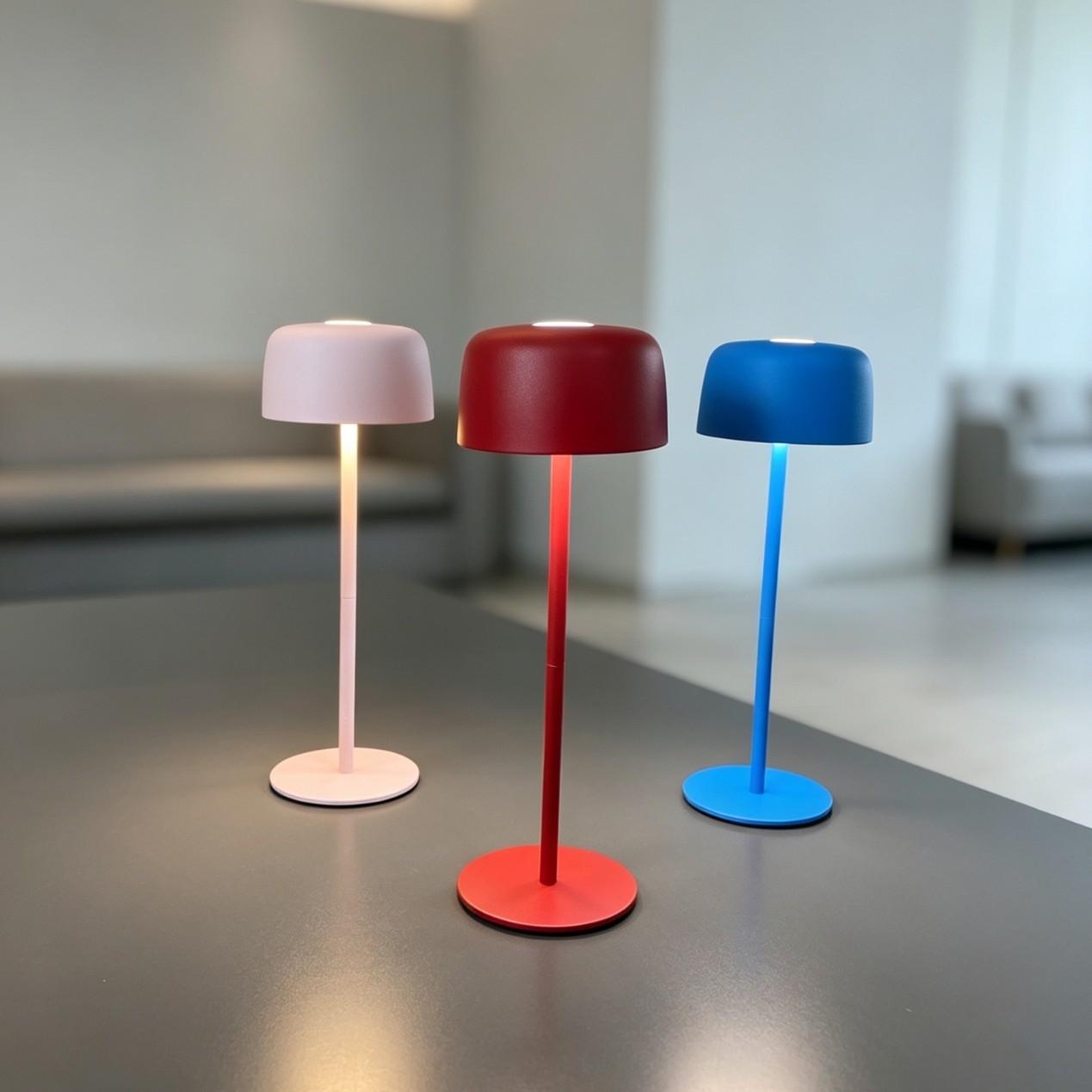 Dual Use Night Light And Ambient Lamp With Touch Sensitive Table Lamp