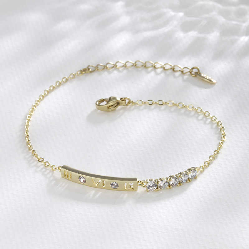 Roman Digital Bracelet Female Niche Korean Style Ins Fashion Ornament