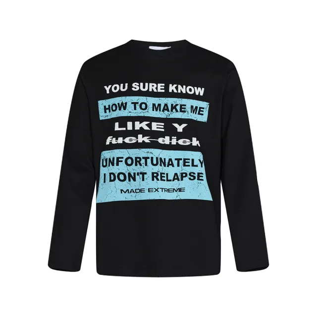 Women's Fashion Brand Round Neck American Cotton Long Sleeve Black - Shop at LoveMi