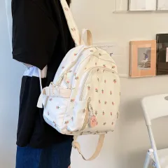 Mini Backpack Niche Japanese And Korean Style - White - View 1