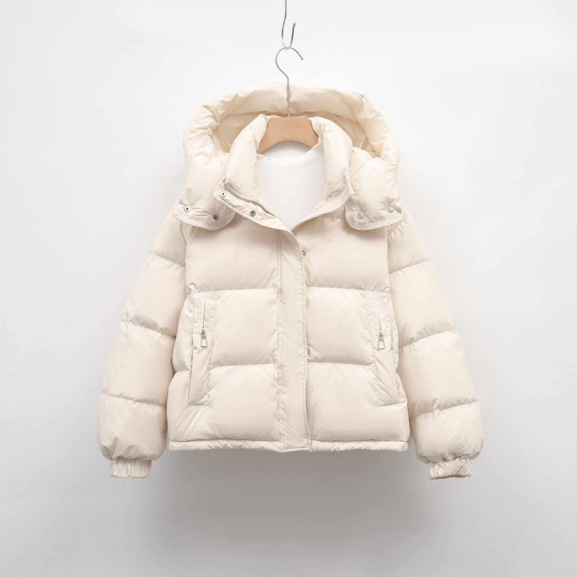 Women's Winter Korean-style Simple Hooded Warm Puffer Jacket - Image 2