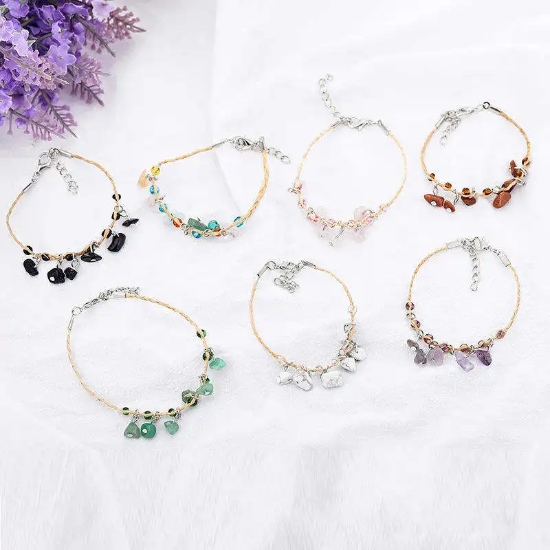 Raffia Pebble Bracelet