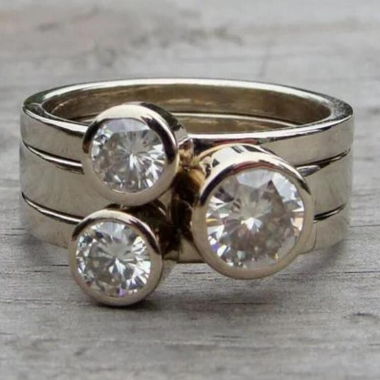 خاتم بتصميم بسيط عصري على طراز أوروبا وأمريكا مناسب للمؤثرين على الإنترنت