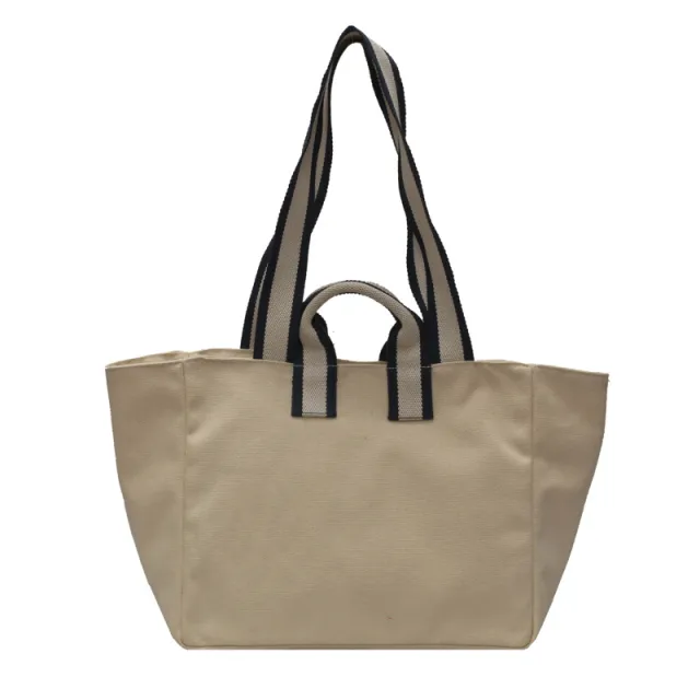 Waterproof Trendy Simple Fashion Large Capacity Portable Canvas Bag White - Shop at LoveMi