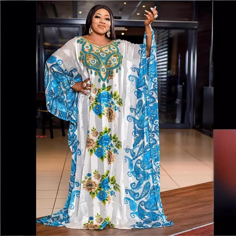 Sequin Print Long Robe Dress, picture 5 of 6