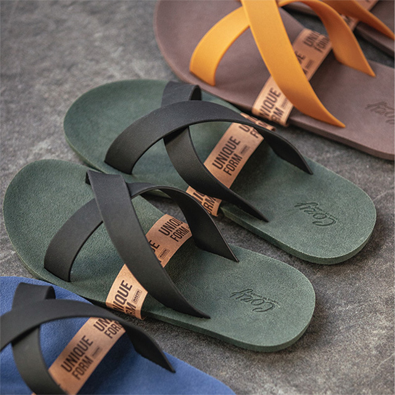 Rubber Flip-flops Outdoor Casual Trendy Slide Sandals Vietnamese Beach Shoes