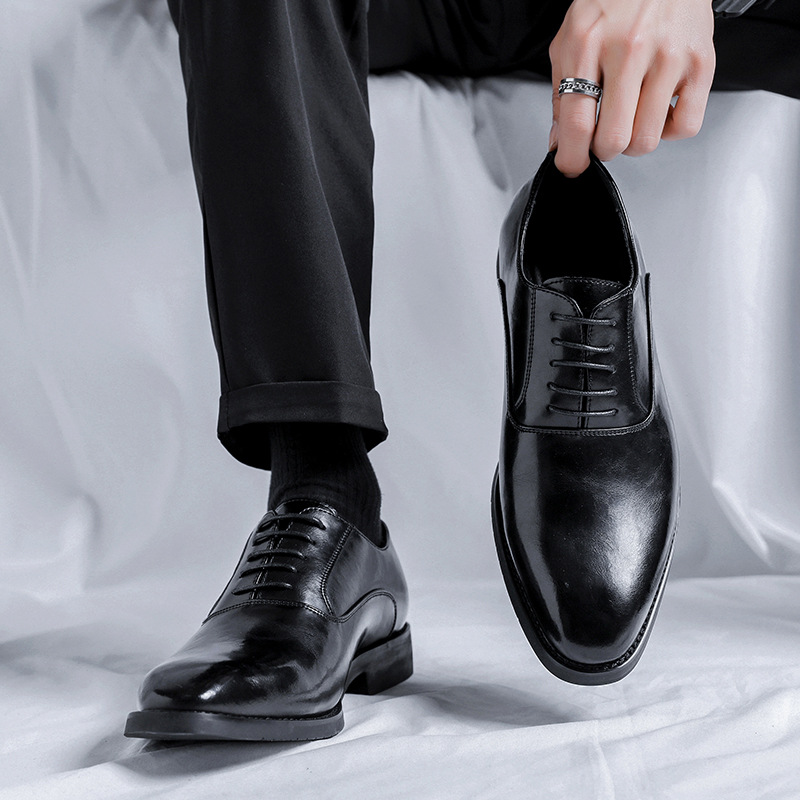 New Mens Pointed-toe, British-style, Minimalist Business Dress Shoes