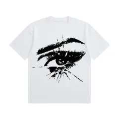 Women's Loose Casual White With Printed Pattern Short Sleeve - Style3 - View 1
