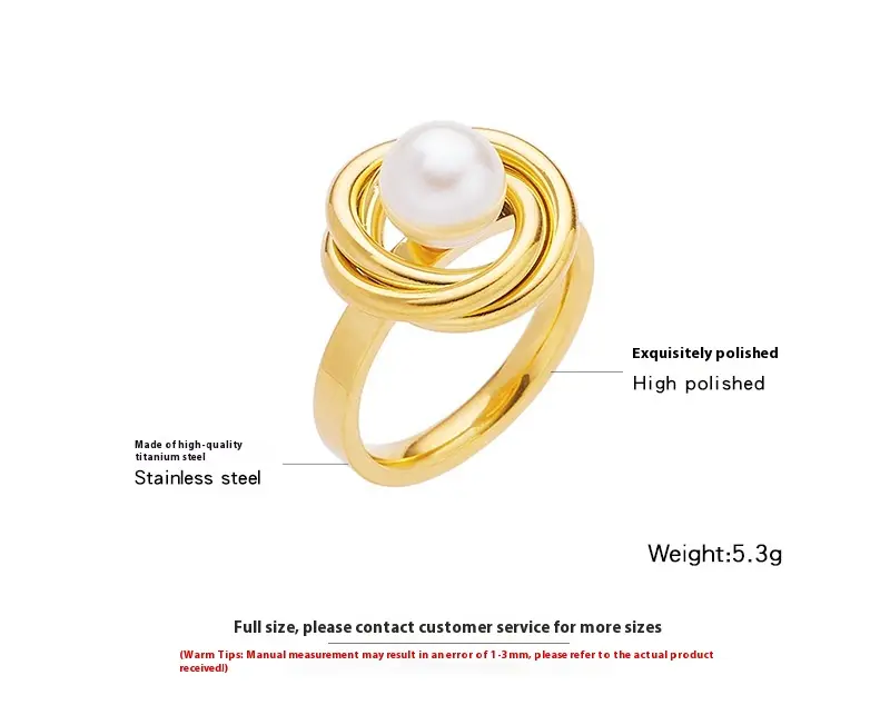 Retro Fashion High Sense Freshwater Pearl Ring