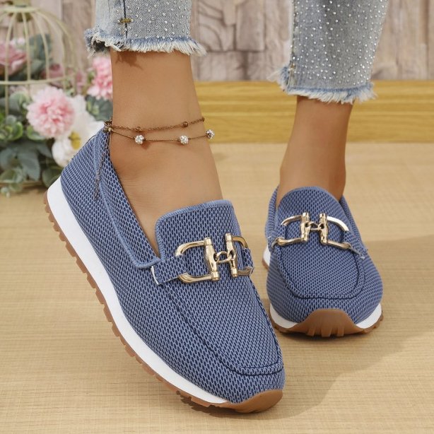 Women's Solid Color Flat Sneakers - Casual Lightweight Walking Shoes For Daily Wear And Comfortable All-match Style