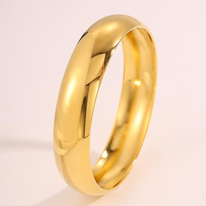 Moms Non-fading Titanium Steel Bracelet Round Bangle