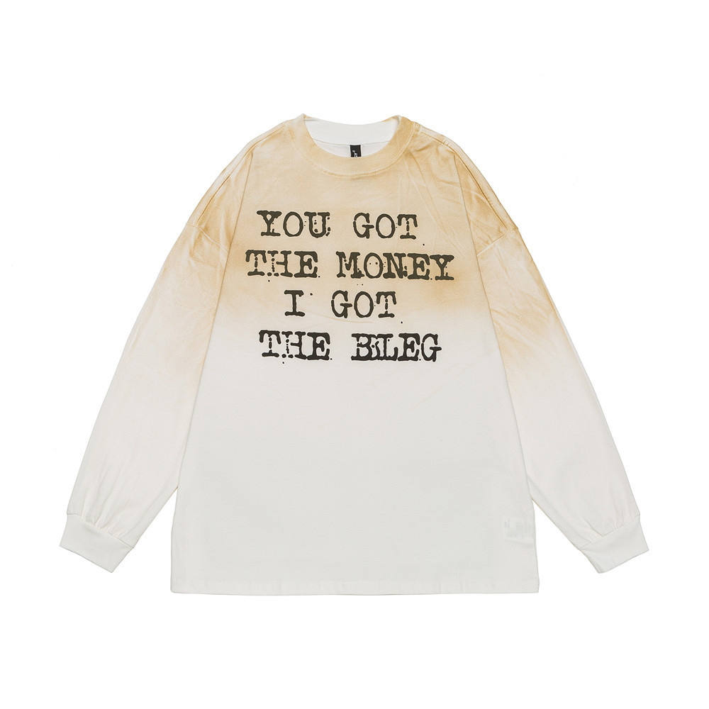 Letter Printed Loose T-shirt Men And Women