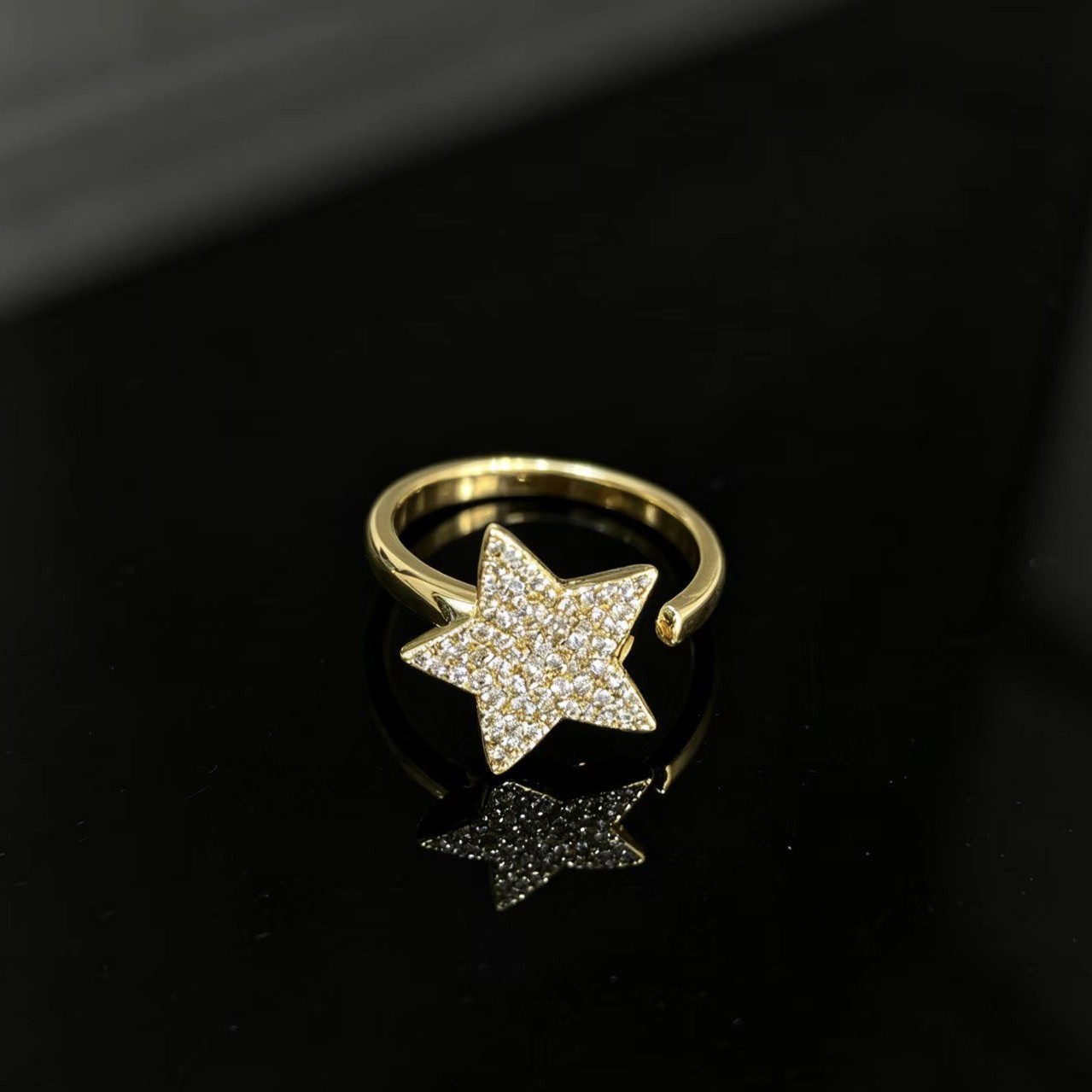 Womens Star And Moon Ring