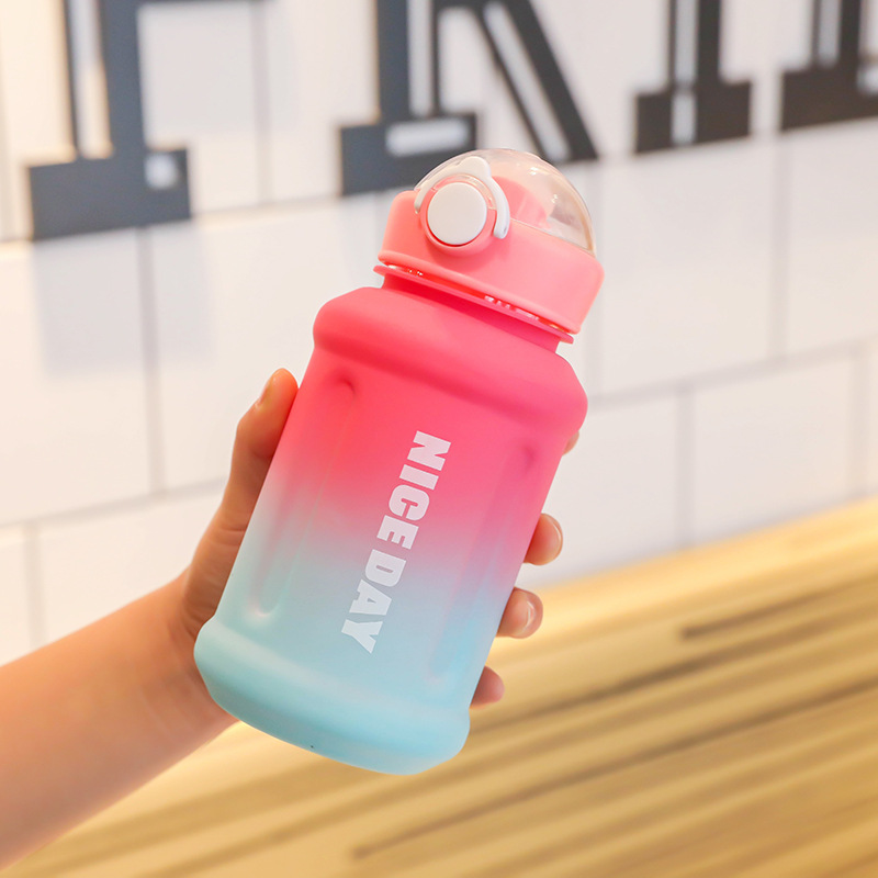 Cartoon Outdoor Large Capacity Straw Plastic Water Cup