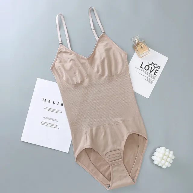 Plus Size Postpartum Hip Lifting Seamless Shapewear Women's Bodysuit Skin Color - Shop at LoveMi