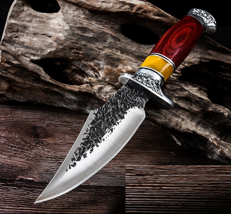 Forged Mongolian Handle Meat Knife For Free Blade Sheath - Image 16