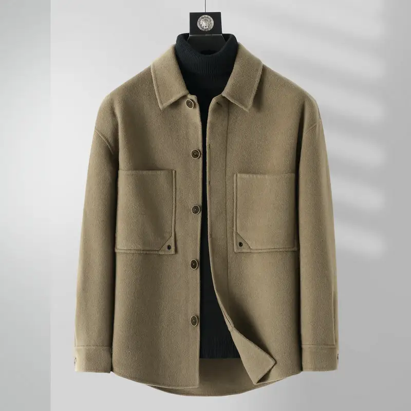 Trench Coat Shirt-style Wool Overcoatnon-cashmere