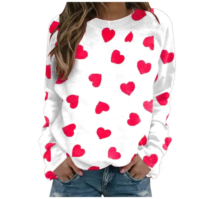 Pattern Printing Long Sleeve Loose Sweatshirt Rhza221411S 4Xl - Shop at LoveMi