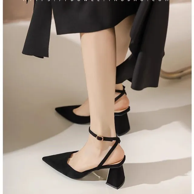 French Style Closed Toe Sandals For Women Black - Shop at LoveMi