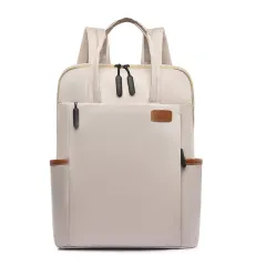 Backpack Women's New Oxford Cloth Travel Bag Casual Large Capacity - Beige - View 1