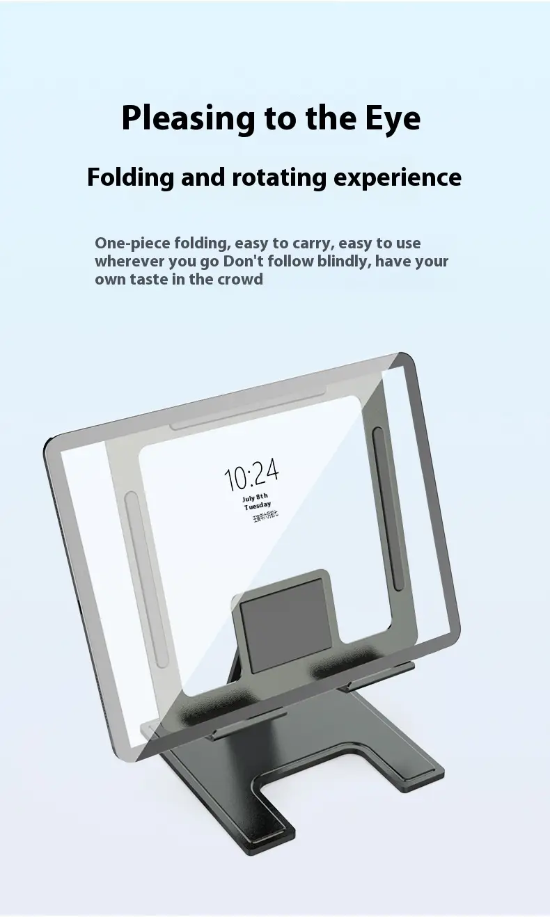 Flat Desktop Multi-angle Foldable Rotating Metal Bracket