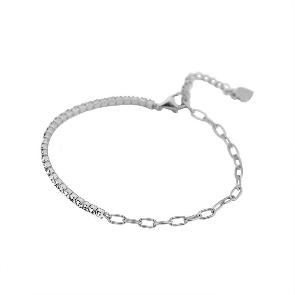 Silver Bracelet Wholesale Over Inlaid Zircon Jewelry