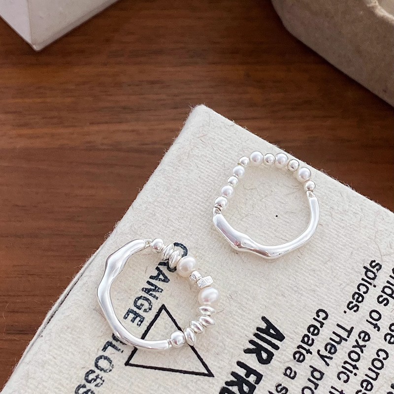 Special-interest Design High-grade Elastic String Small Pieces Of Silver Ring Women's Simple Style
