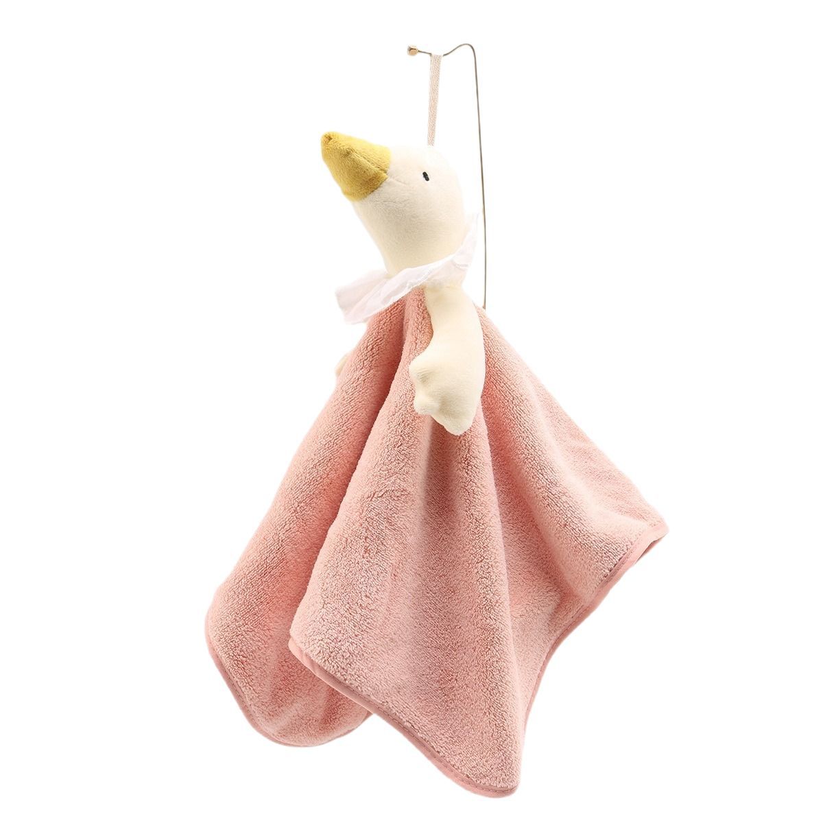 Cartoon Goose Hanging Bathroom Coral Fleece Soft Absorbent Household Hand Towel