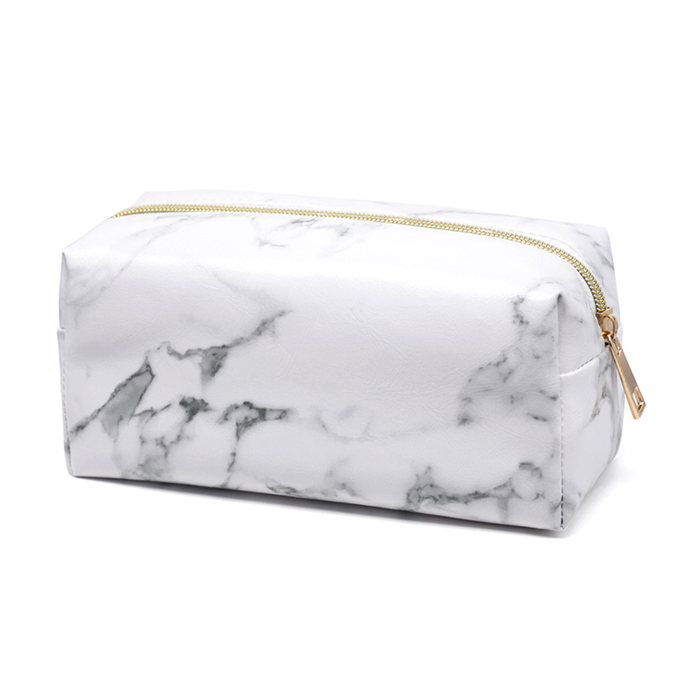 Title 3, New Marbled White PU Cosmetic Storage Bag Keep ...