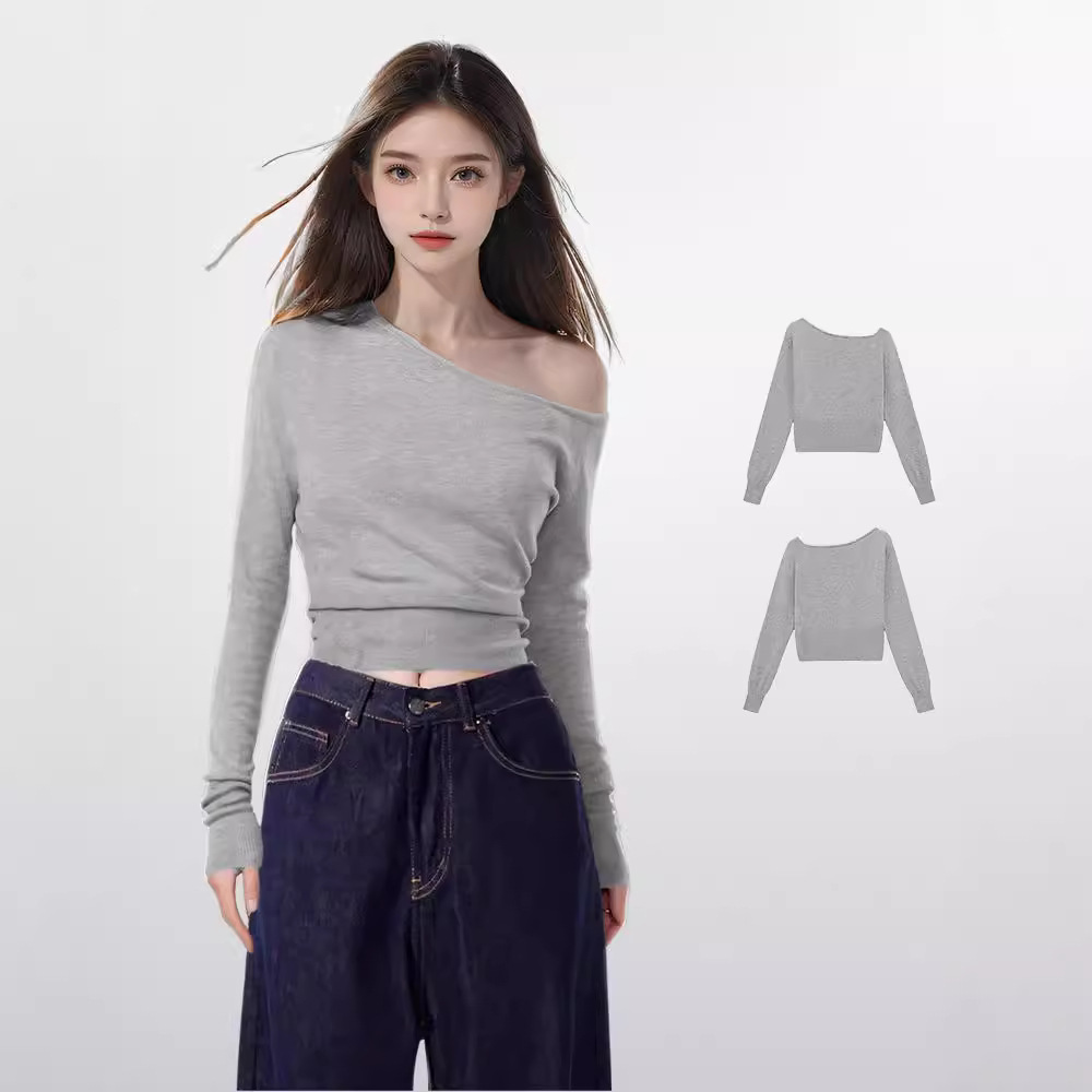 Off-shoulder Inner Bottoming Shirt Top