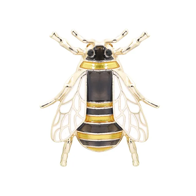 Vintage Colored Glaze Brooch Pin Bee Ladybug Penguin C16505Color - Shop at LoveMi