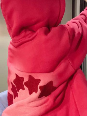 Loose Design Fleece Padded Hooded Top