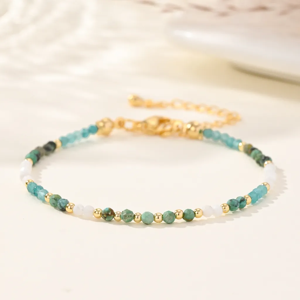 Bohemian Style Natural Stone Beads String Bracelet For Women - B B24062003A