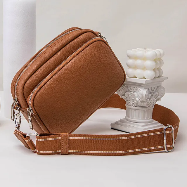 Large Capacity Crossbody Small Square Bag Brown - Shop at LoveMi