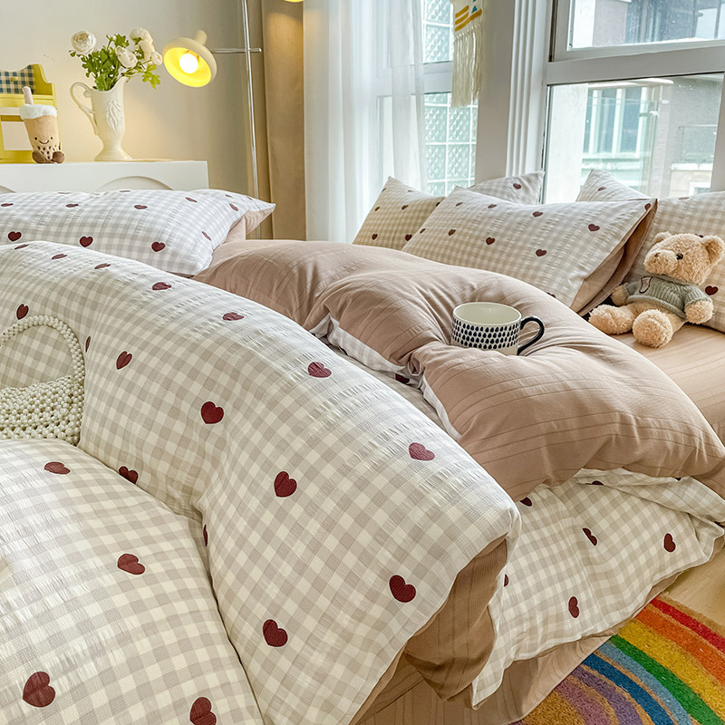 Aerobic Jacquard Cloud Yarn Cotton Four-piece Set Soft Skin-friendly - Image 21