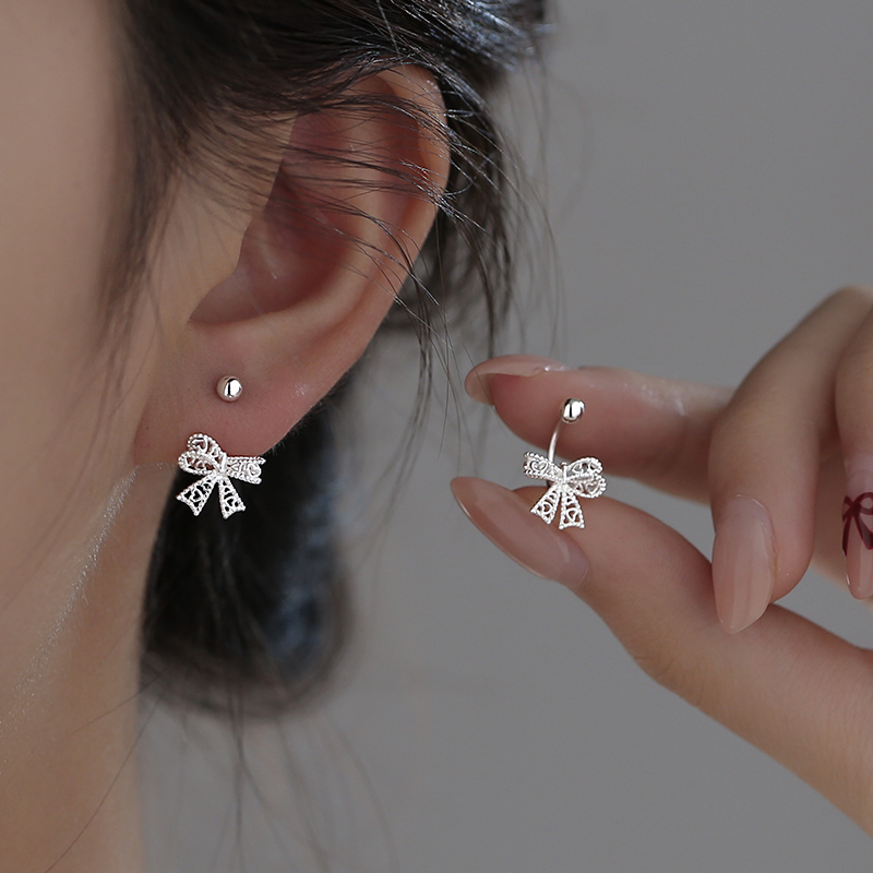 Hollow Bow Hook Unique Temperament Ear Studs