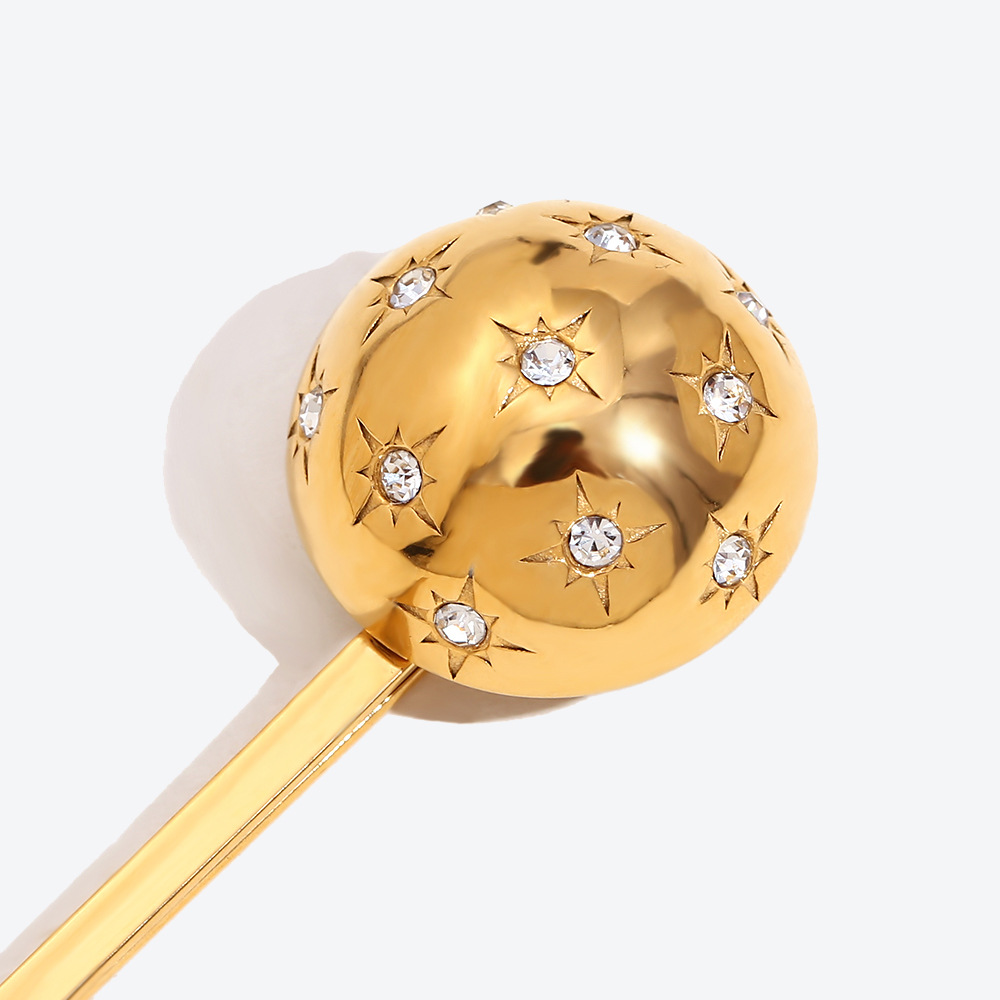 Retro Minority Hair Accessories Gold-plated Spherical Eight Awn Star