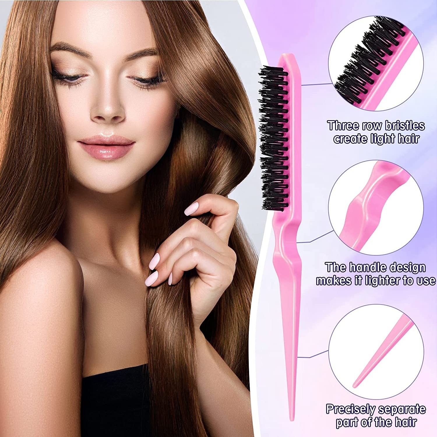 Dyeing Comb Multi-Effect Edge Control Eyebrow Brush Hair Fixing Mouse Tail Clamp
