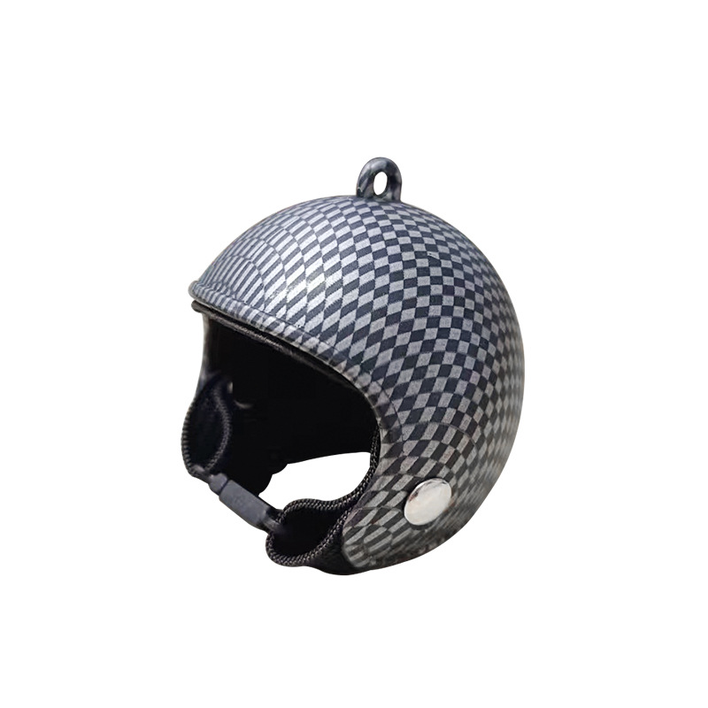 Black And White Pet Helmet