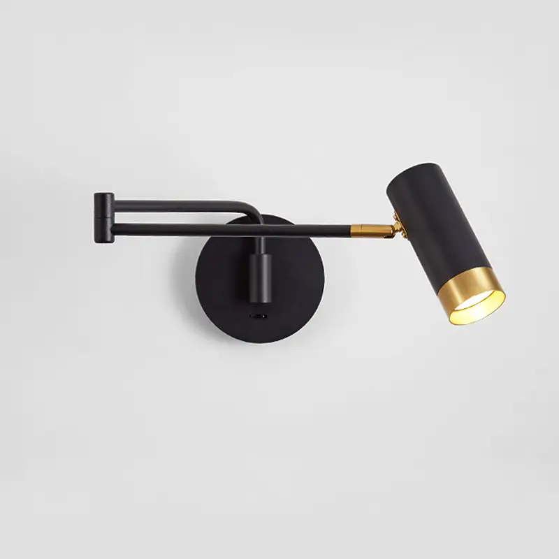 Bedside Light Luxury And Simplicity Modern Study Retractable Rocker Arm Wall Lamp