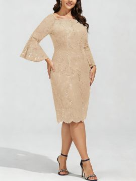 Women's Figure-flattering Heavily Embroidered Dress