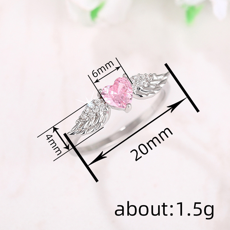 Angel Heart Ring With Wings For Women