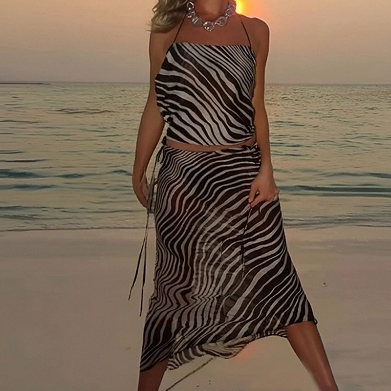 Female Leisure Split Long Printed Female Dress Picture Color - Shop at LoveMi