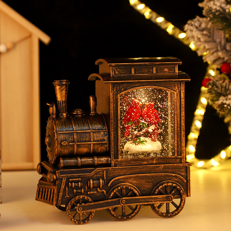 Title 7, Small Train Christmas Interior Luminous Water I...