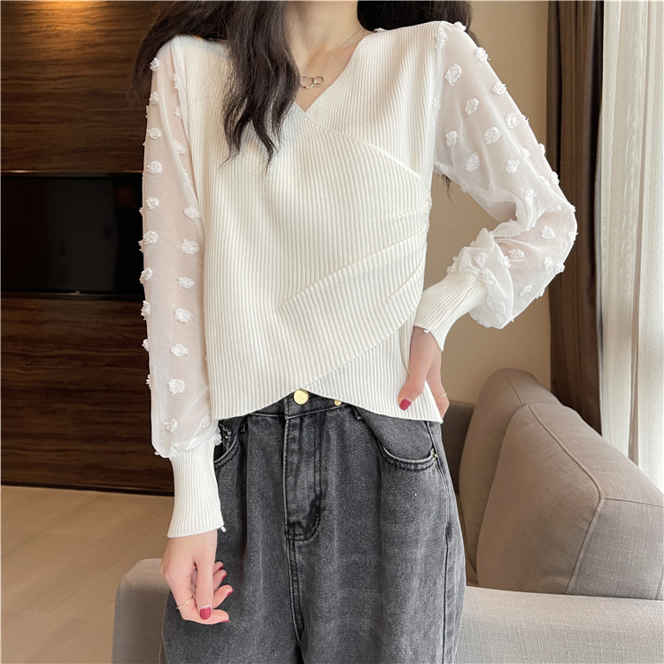 Irregular High Waist Pleated Sweater Top