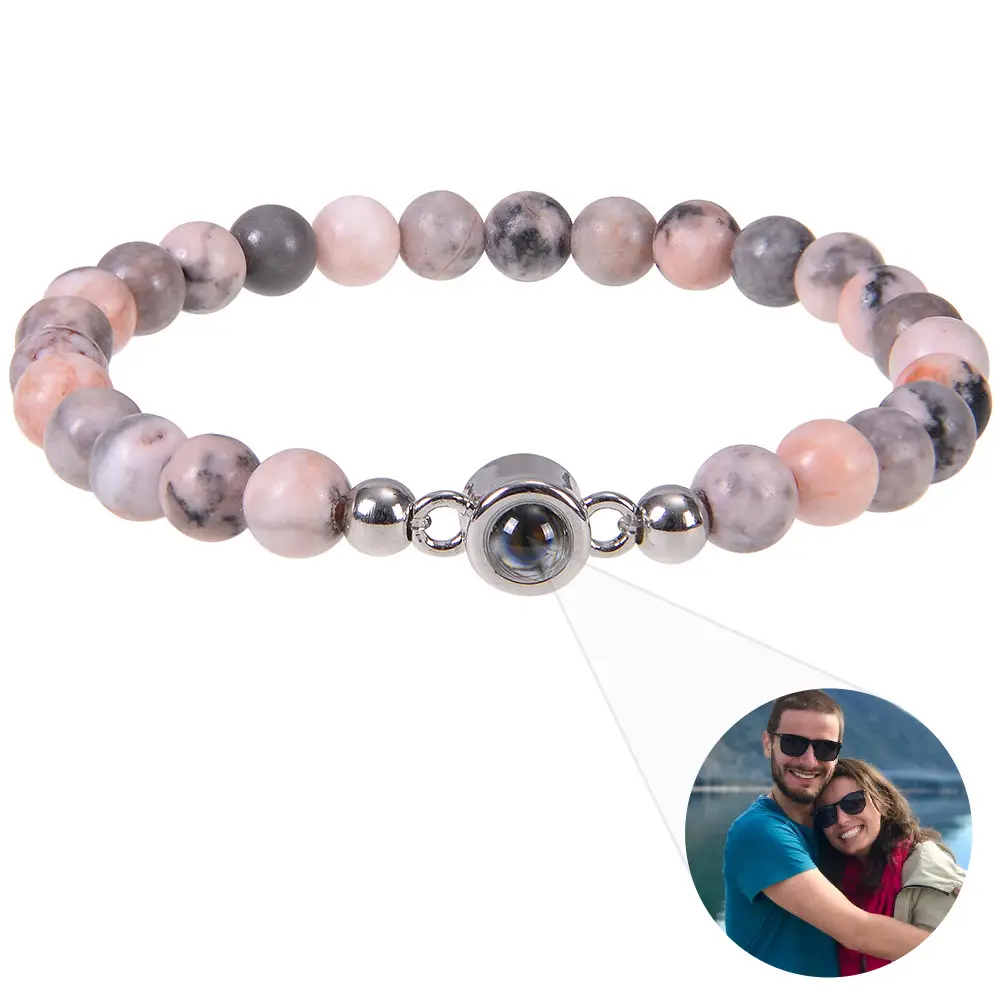6mm Natural Stone Projection Bracelet