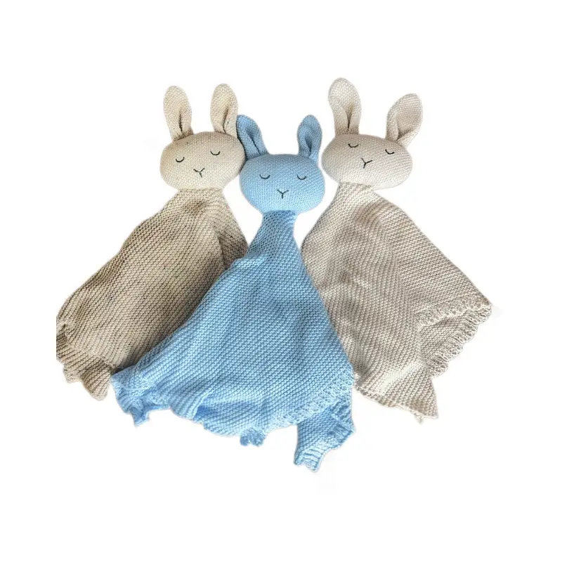 Cute Rabbit Toy Appeasing Towel Knitted Pure Cotton
